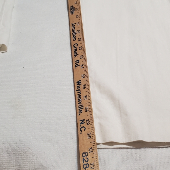Elegant White Women's Linen Blend Pants With Pockets. Sz L - Picture 7 of 8